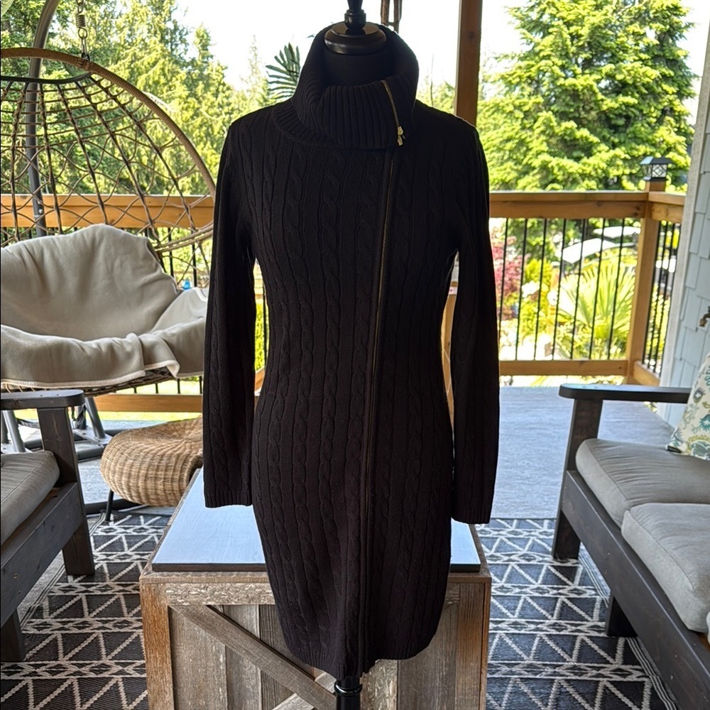 Calvin Klein | Long Sleeve Cable Knit Dress